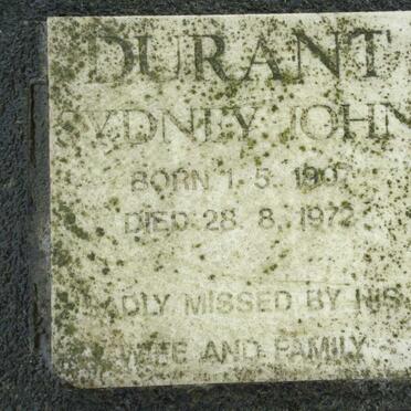 DURANT Sydney John 1907-1972
