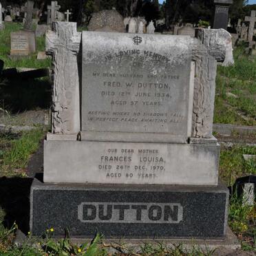 DUTTON Fred W. -1934 &amp; Frances Louisa -1970
