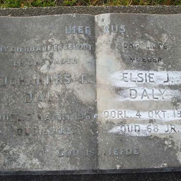 DALY Johannes R. -1961 &amp; Elsie J. -1974