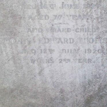 THOMSON Thomas Edward -1920