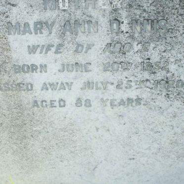 DENNIS Mary Ann 1832-1920 