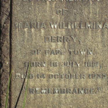 DERRY Maria Wilhelmina 1881-1933