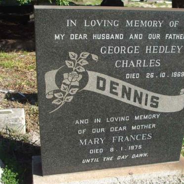 DENNIS George Hedley Charles -1969 &amp; Mary Frances -1975