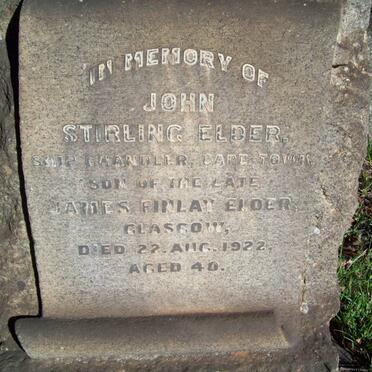 ELDER John Stirling -1922
