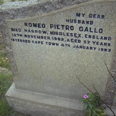 GALLO Romeo Pietro -1982