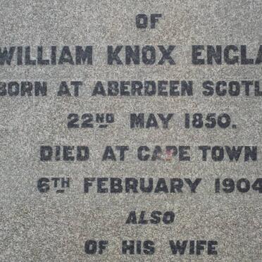 ENGLAND William Knox 1850-1904