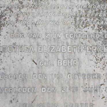 ERXLEBEN Dorothea Elizabeth nee BEHR 1838-1927