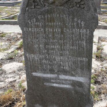 ECKERMANS Christian Stephanus -1955 &amp; Christina Wilhelmina -1966  :: ECKERMANS Hendrick Pieter -1925