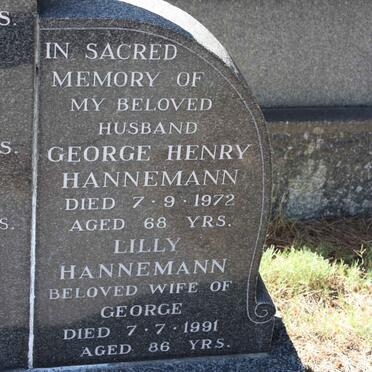 HANNEMANN George Henry -1972 &amp; Lilly -1991