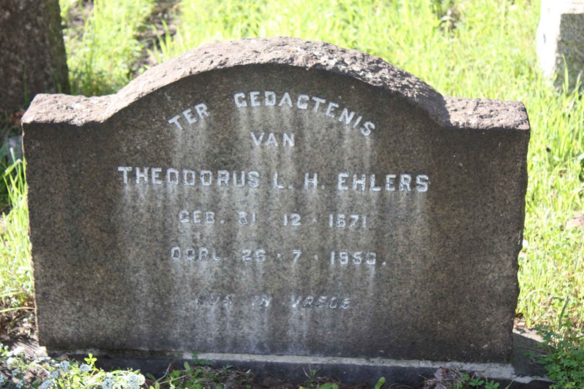 EHLERS Theodorus L.H. 1871-1950