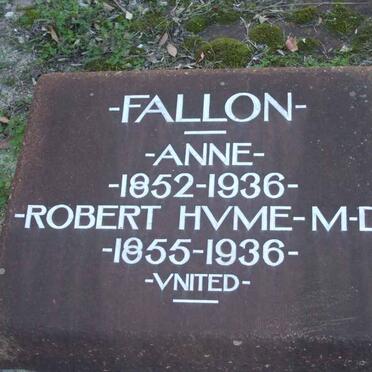 FALLON Robert Hume 1855-1936 &amp; Anne 1852-1936