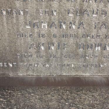 FAURE Claude :: FAURE Johanna -1981 :: DOWNES Anie -1946