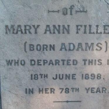 FILLEUL Mary Ann nee ADAMS -1898