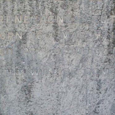 SUTTON Irene Agnes  1902-1902