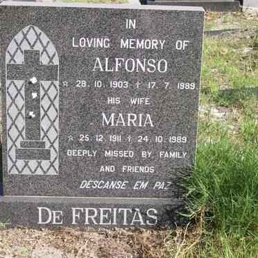 FREITAS Alfonso, de 1903-1989 &amp; Maria 1911-1989