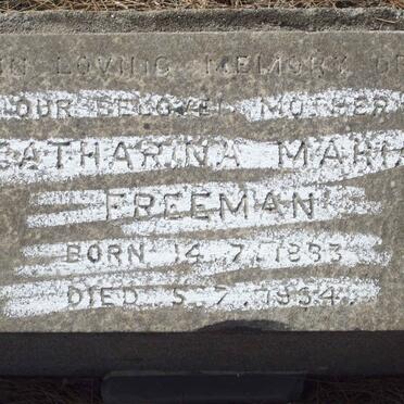 FREEMAN Catharina Maria 1883-1954