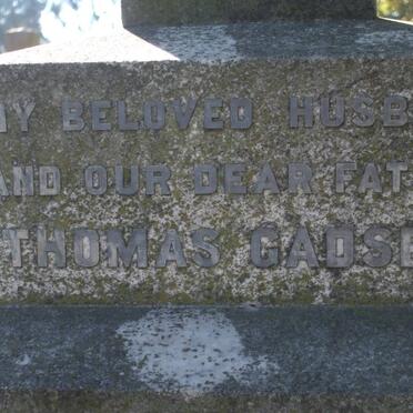 GADSBY Thomas -1924 &amp; Sarah Ann -19??