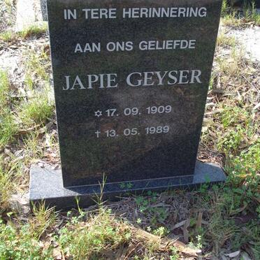 GEYSER Japie 1909-1989