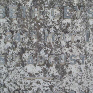 GEYSLER Eliza Magdelena Elizabeth 1850-1898