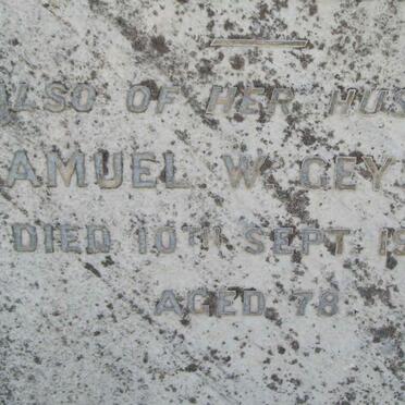 GEYSLER Samuel W. -1922 