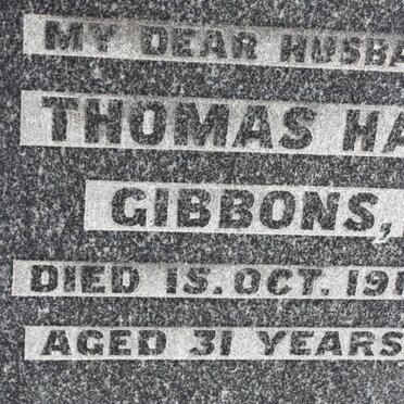 GIBBONS Thomas Hay -1918