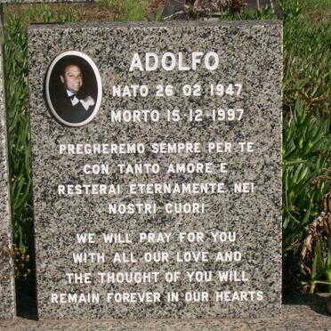 GIOVANNI Adolfo, di 1947-1997