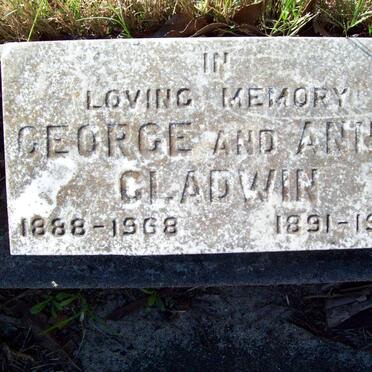 GLADWIN George 1888-1968 &amp; Annie 1891-1976