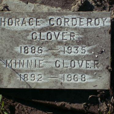 GLOVER Horace Corderoy  1886-1935 &amp; Minnie 1892-1968