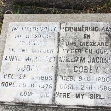 GOBEY William Jacobus 1900-1986 &amp; Annie Margaret 1909-1975