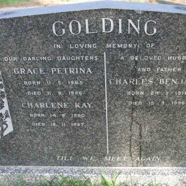 GOLDING Grace Petrina 1965-1966 :: GOLDING Charlene Kay 1960-1967 :: GOLDING Charles Benjamin 1918-1986