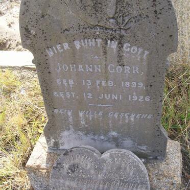 GORR Johann 1899-1926