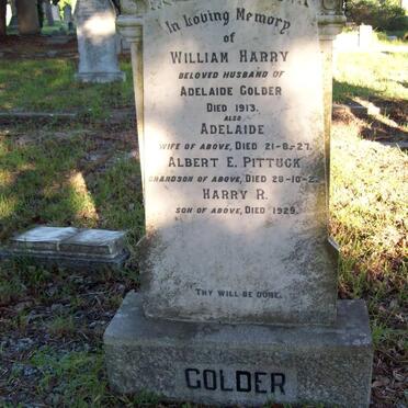 GOLDER William Harry -1913 &amp; Adelaide -1927 :: PITTUCK Albert E. -1922 :: GOLDER Harry R. -1929