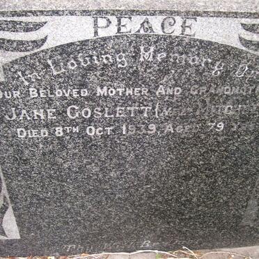 GOSLETT Jane nee MITCHELL -1939
