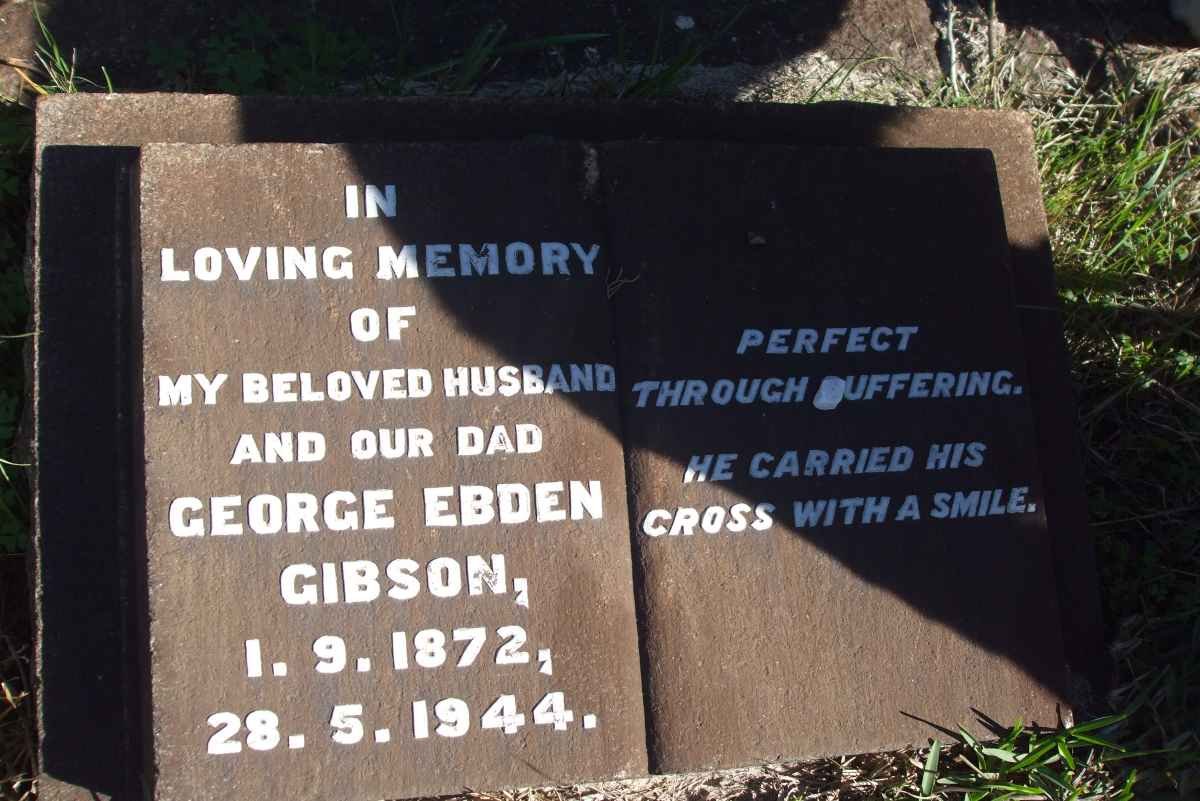 GIBSON George Ebden 1872-1944
