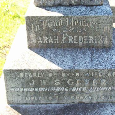 GEYER Sarah Frederika 1846-1909