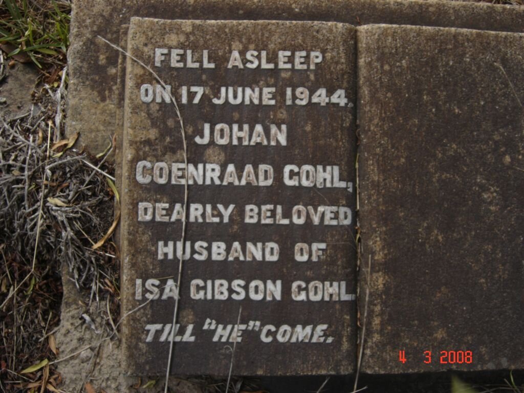 GOHL Johan Coenraad -1944
