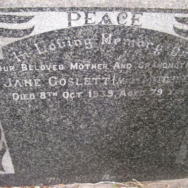 GOSLETT Jane nee MITCHELL -1939