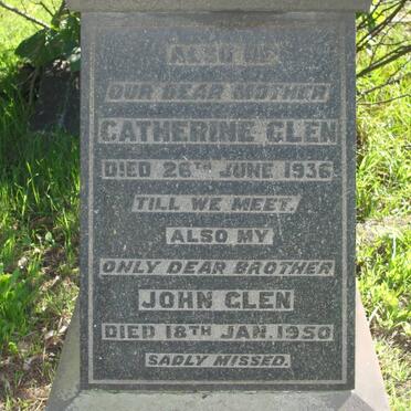 GLEN Catherine -1936 :: GLEN John -1950