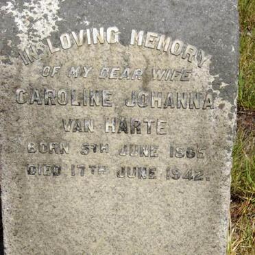 HARTE Caroline Johanna, van 1865-1942