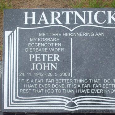 HARTNICK Peter John 1942-2008