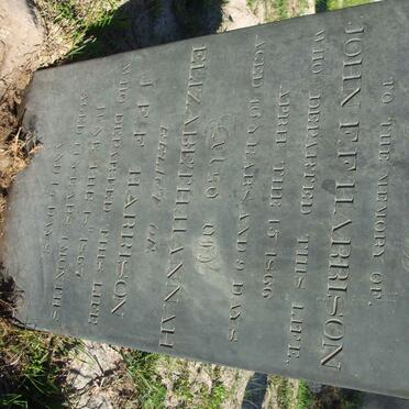 HARRISON John F.F. -1866 :: HARRISON Elizabeth Hannah -1867 