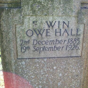 HALL Edwin Owen 1885-1926