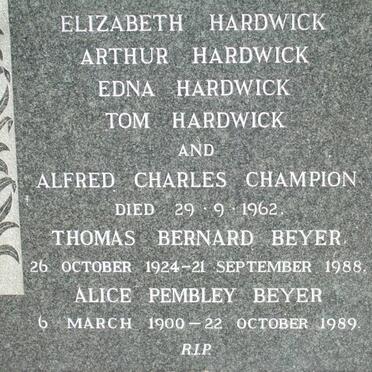 HARDWICK :: CHAMPION :: BEYER