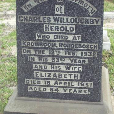 HEROLD Charles Willoughby -1932 &amp; Elizabeth -1951