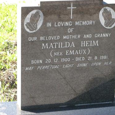 HEIM Matilda nee EMAUX 1900-1981