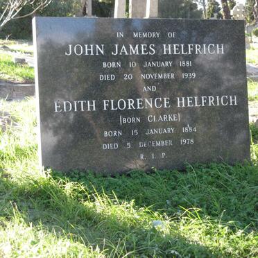HELFRICH John James 1881-1939 &amp; Edith Florence CLARKE 1884-1978