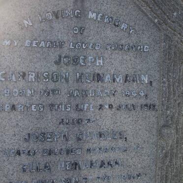 HEINEMANN Joseph Carrison 1844-1917 :: HEINEMANN Joseph Charles -1918