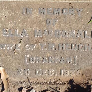 HEUGHAN Ella MacDonald -1935