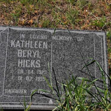 HICKS Kathleen Beryl 1923-1995