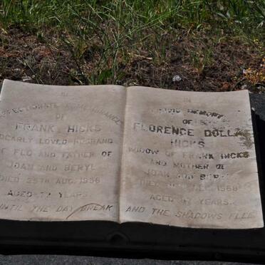 HICKS Frank -1958 &amp; Florence Dolla -1968